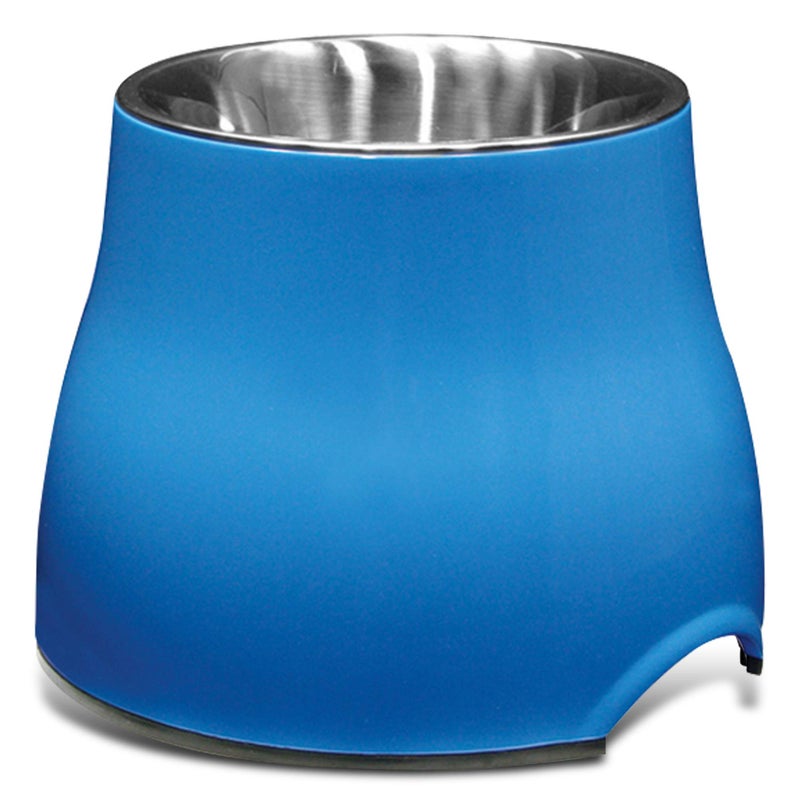 Dogit Elevated Dog Bowl, Stainless Steel Dog Food and Water Bowl for Small Dogs, Blue, 73743 - Image 1